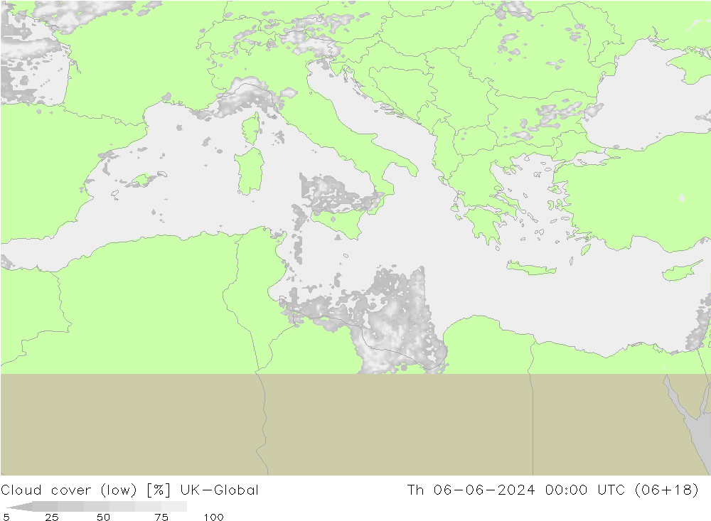 nízká oblaka UK-Global Čt 06.06.2024 00 UTC