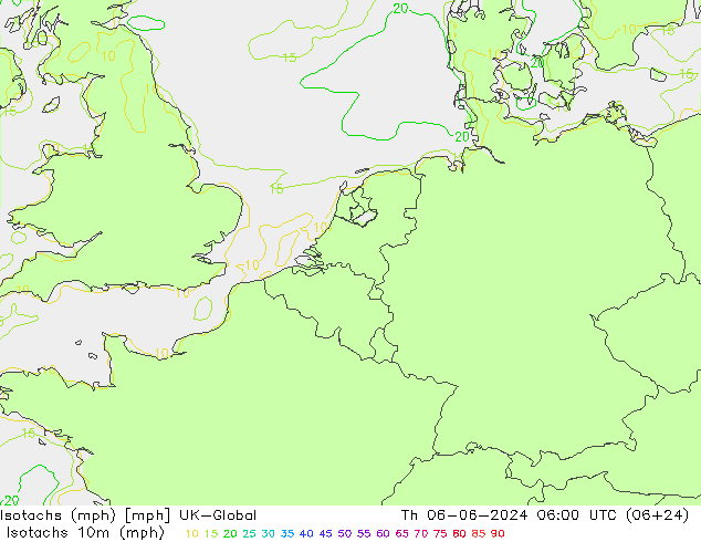 Isotaca (mph) UK-Global jue 06.06.2024 06 UTC