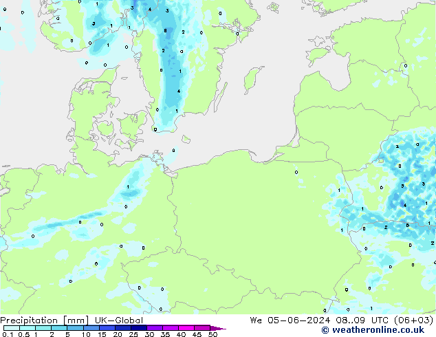 Precipitazione UK-Global mer 05.06.2024 09 UTC