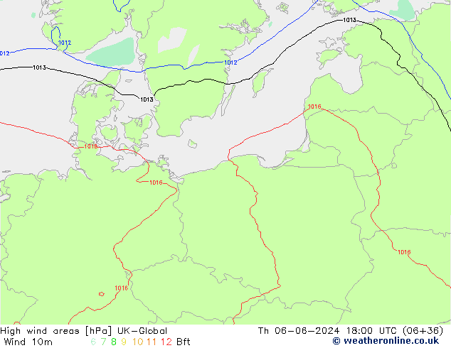 High wind areas UK-Global Th 06.06.2024 18 UTC