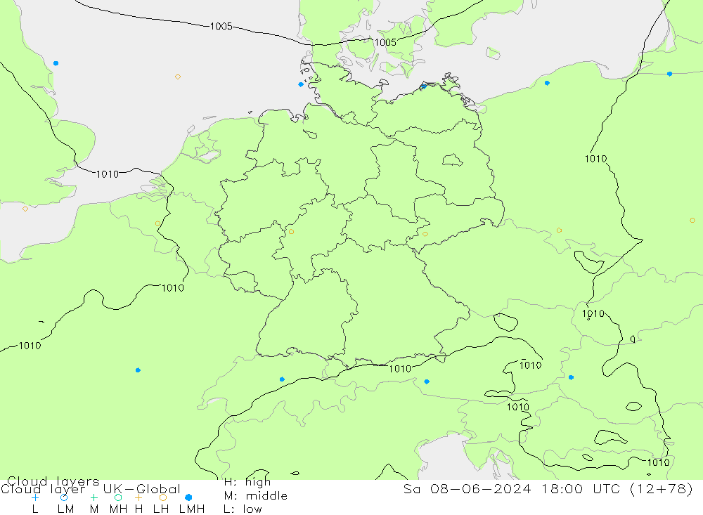 Wolkenschichten UK-Global Sa 08.06.2024 18 UTC