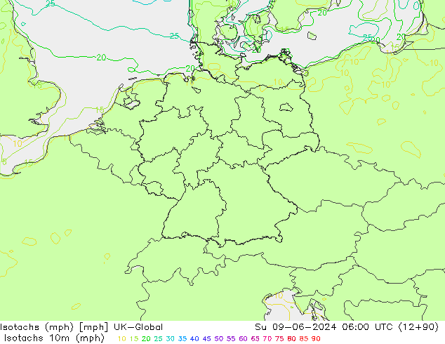 Isotachen (mph) UK-Global So 09.06.2024 06 UTC