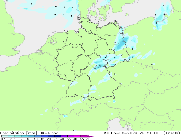 Precipitation UK-Global We 05.06.2024 21 UTC