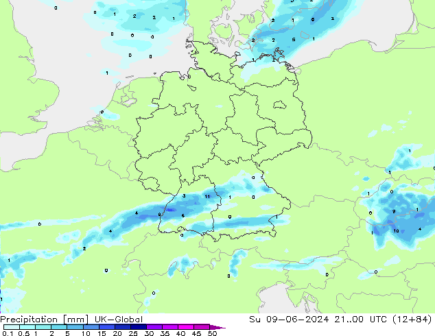 precipitação UK-Global Dom 09.06.2024 00 UTC