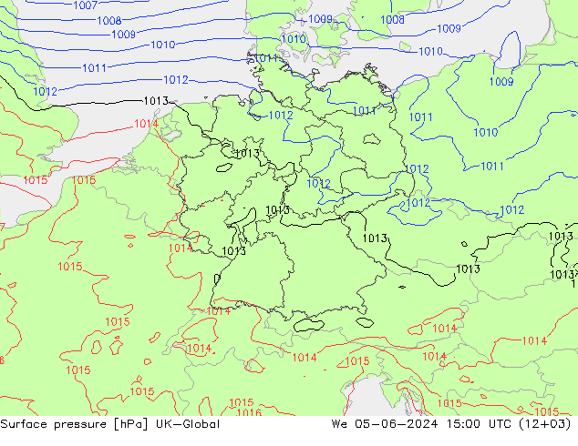 Luchtdruk (Grond) UK-Global wo 05.06.2024 15 UTC