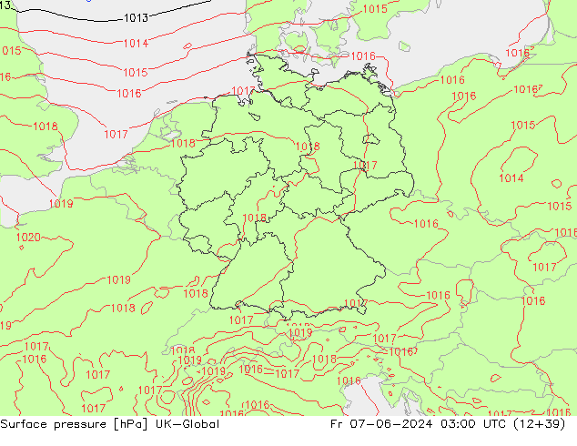 Surface pressure UK-Global Fr 07.06.2024 03 UTC