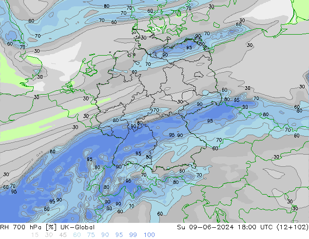 700 hPa Nispi Nem UK-Global Paz 09.06.2024 18 UTC