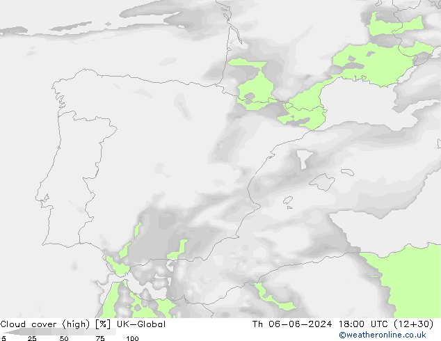 zachmurzenie (wysokie) UK-Global czw. 06.06.2024 18 UTC