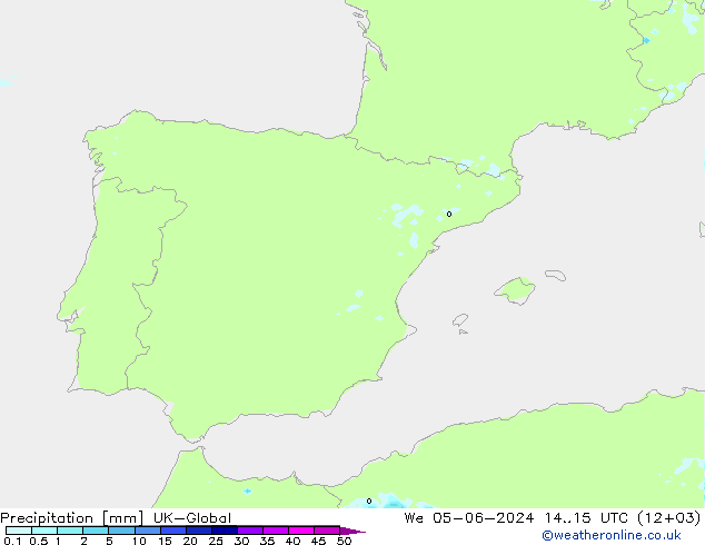 Niederschlag UK-Global Mi 05.06.2024 15 UTC