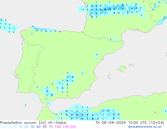 Totale neerslag UK-Global do 06.06.2024 12 UTC