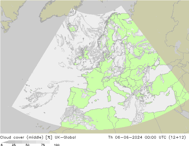 Cloud cover (middle) UK-Global Th 06.06.2024 00 UTC