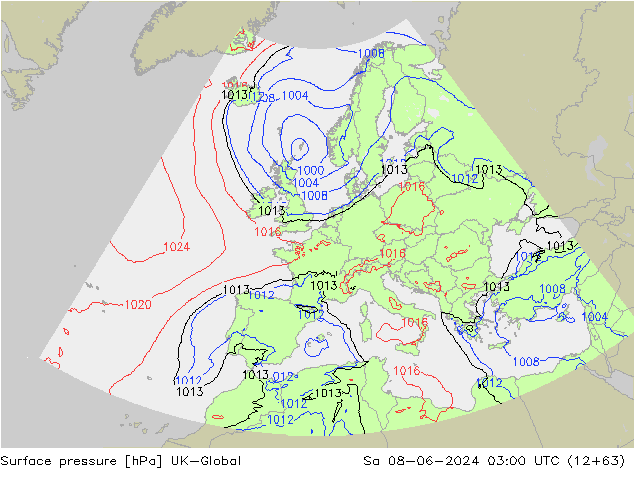 Surface pressure UK-Global Sa 08.06.2024 03 UTC