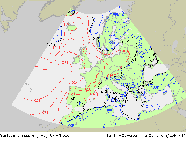 Yer basıncı UK-Global Sa 11.06.2024 12 UTC