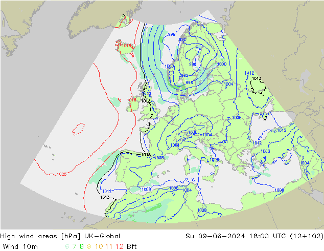 Windvelden UK-Global zo 09.06.2024 18 UTC