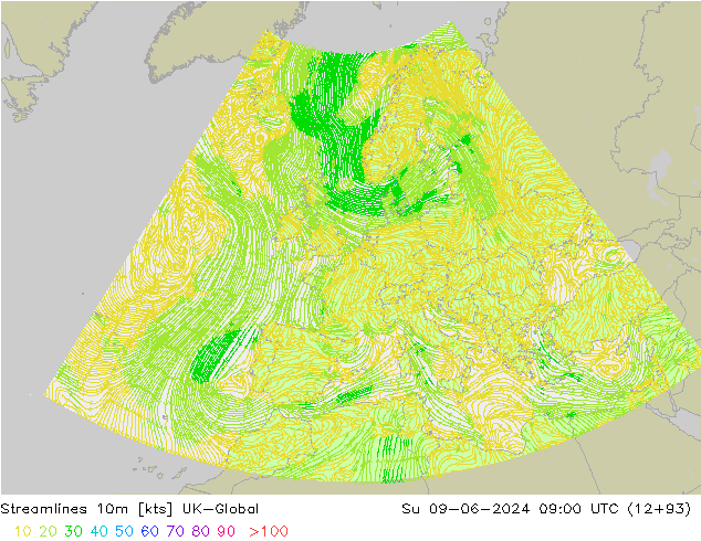 ветер 10m UK-Global Вс 09.06.2024 09 UTC