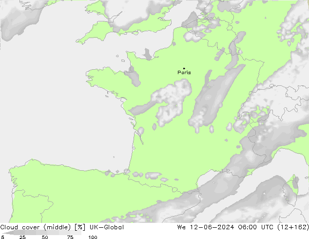 zachmurzenie (środk.) UK-Global śro. 12.06.2024 06 UTC