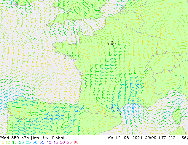  850 hPa UK-Global  12.06.2024 00 UTC