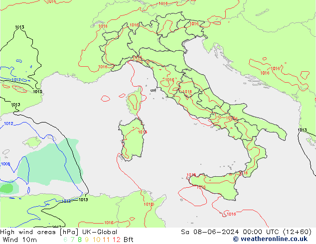 High wind areas UK-Global Sa 08.06.2024 00 UTC