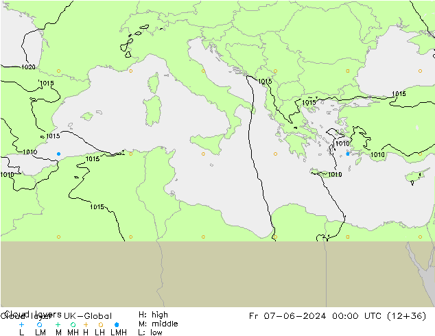 Cloud layer UK-Global ven 07.06.2024 00 UTC