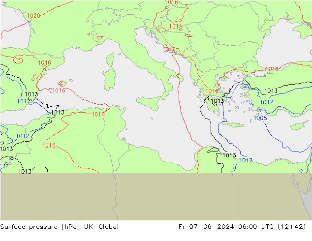 Yer basıncı UK-Global Cu 07.06.2024 06 UTC