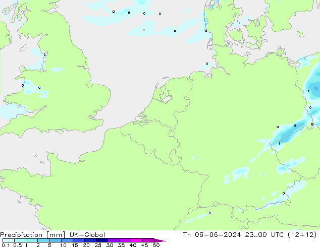 Precipitation UK-Global Th 06.06.2024 00 UTC