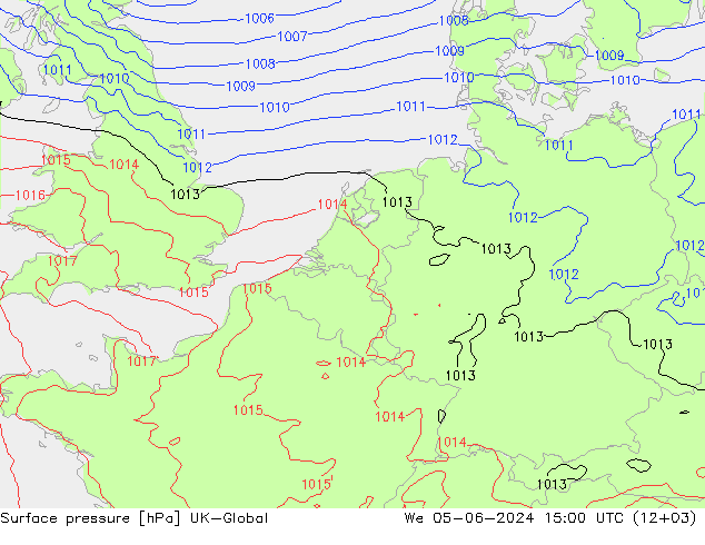 Yer basıncı UK-Global Çar 05.06.2024 15 UTC