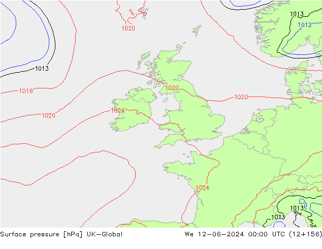 приземное давление UK-Global ср 12.06.2024 00 UTC