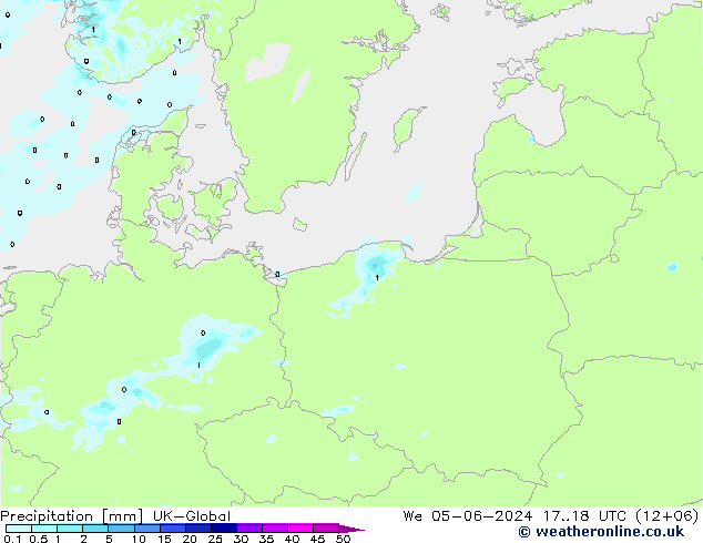 Yağış UK-Global Çar 05.06.2024 18 UTC