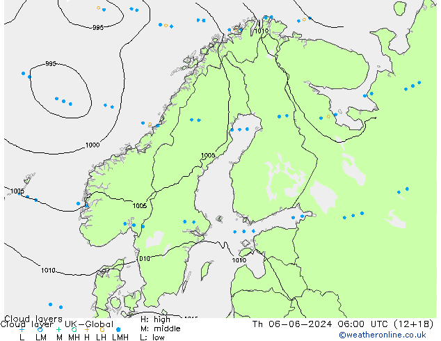 Cloud layer UK-Global jeu 06.06.2024 06 UTC