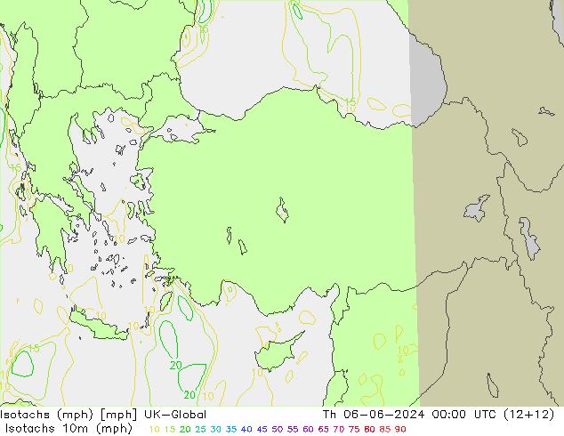 Isotaca (mph) UK-Global jue 06.06.2024 00 UTC