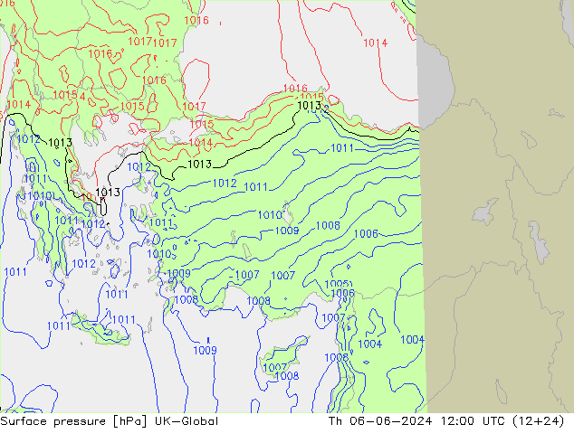 Yer basıncı UK-Global Per 06.06.2024 12 UTC