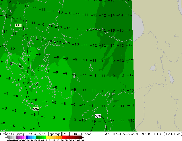 Hoogte/Temp. 500 hPa UK-Global ma 10.06.2024 00 UTC