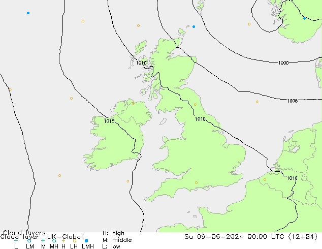Cloud layer UK-Global Su 09.06.2024 00 UTC