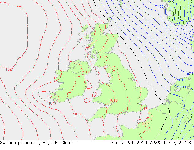 Yer basıncı UK-Global Pzt 10.06.2024 00 UTC