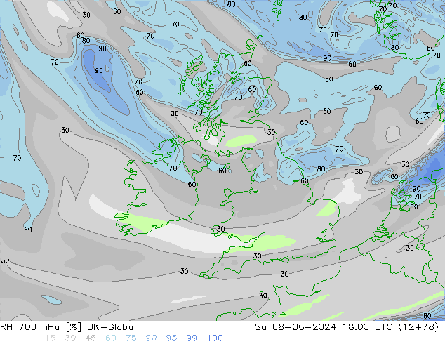 RH 700 hPa UK-Global Sa 08.06.2024 18 UTC