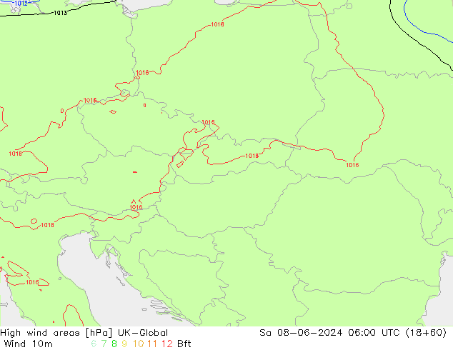 High wind areas UK-Global sam 08.06.2024 06 UTC