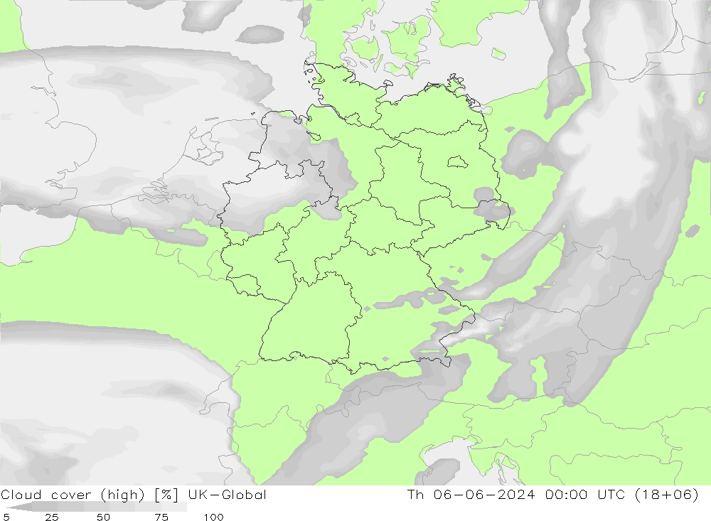 Nubes altas UK-Global jue 06.06.2024 00 UTC