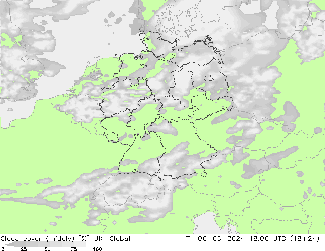 Cloud cover (middle) UK-Global Th 06.06.2024 18 UTC