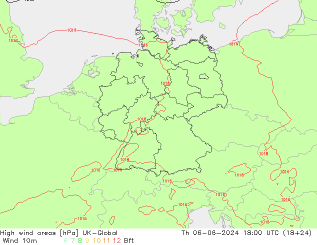 High wind areas UK-Global Th 06.06.2024 18 UTC