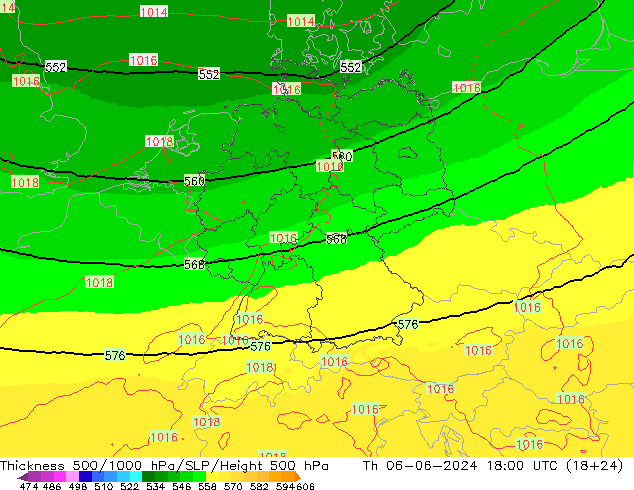 Thck 500-1000hPa UK-Global Th 06.06.2024 18 UTC