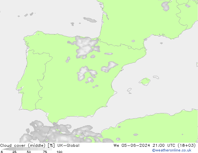 Nubes medias UK-Global mié 05.06.2024 21 UTC