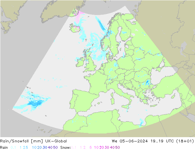 Lluvia/nieve UK-Global mié 05.06.2024 19 UTC