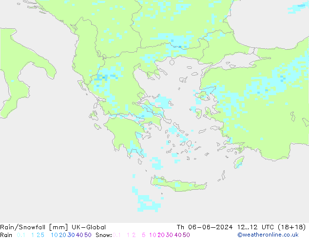 Lluvia/nieve UK-Global jue 06.06.2024 12 UTC