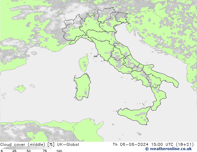 Cloud cover (middle) UK-Global Th 06.06.2024 15 UTC