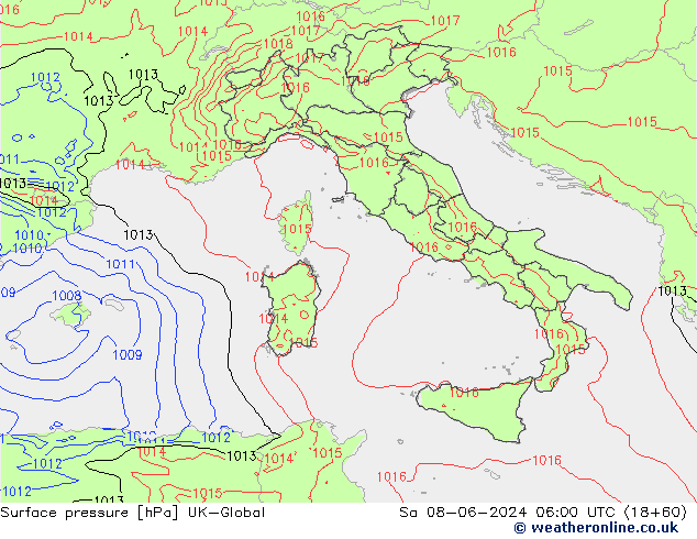 Yer basıncı UK-Global Cts 08.06.2024 06 UTC