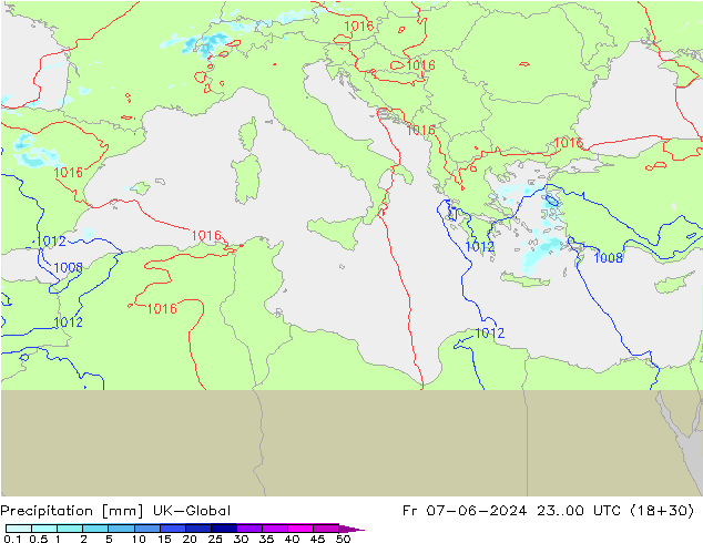 Precipitation UK-Global Fr 07.06.2024 00 UTC