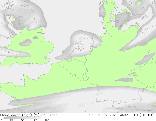 Bewolking (Hoog) UK-Global za 08.06.2024 00 UTC