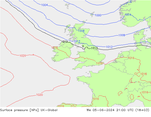 Surface pressure UK-Global We 05.06.2024 21 UTC