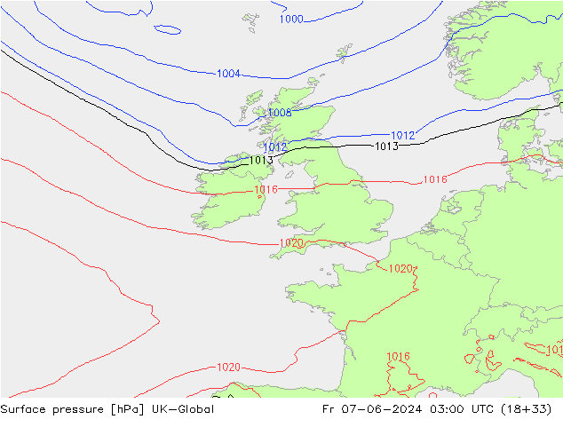 Surface pressure UK-Global Fr 07.06.2024 03 UTC