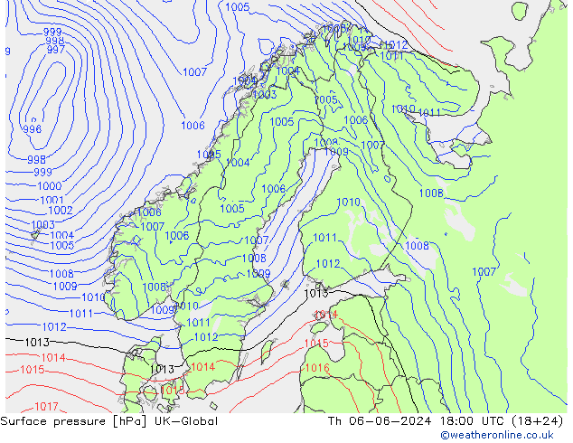 pressão do solo UK-Global Qui 06.06.2024 18 UTC